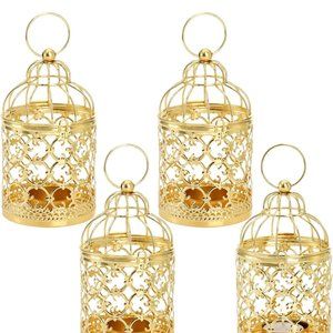 Small Gold Lanterns/Birdcage- Set of 4